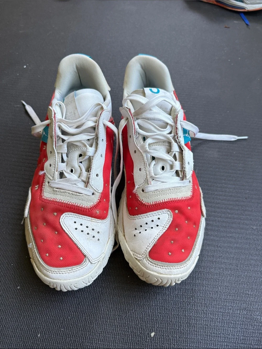 Jordan Kids Red and White Low-Top Sneakers